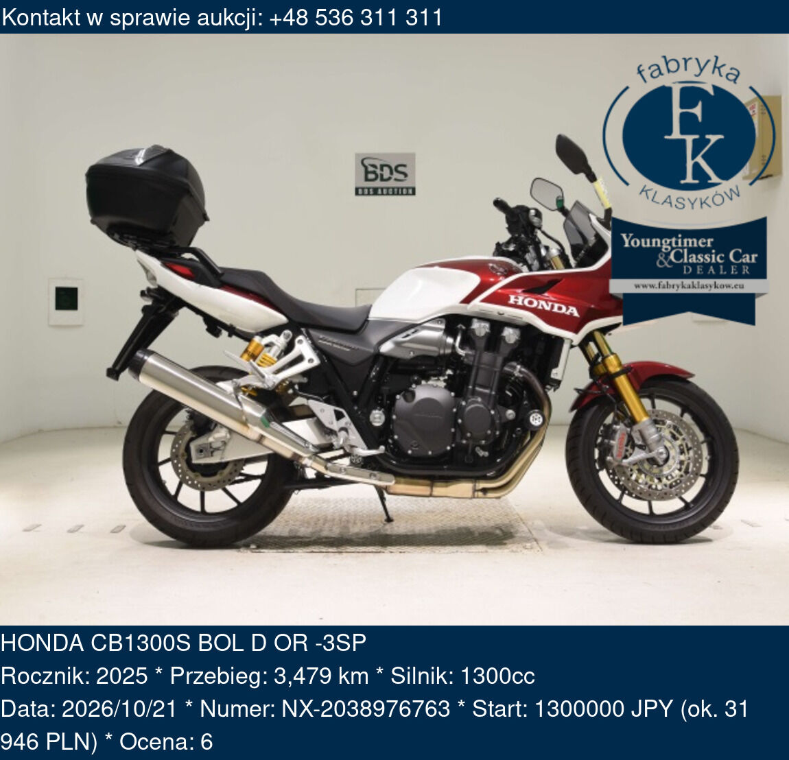 HONDA CB1300S BOL D OR -3SP 2025 - zdjęcie 2