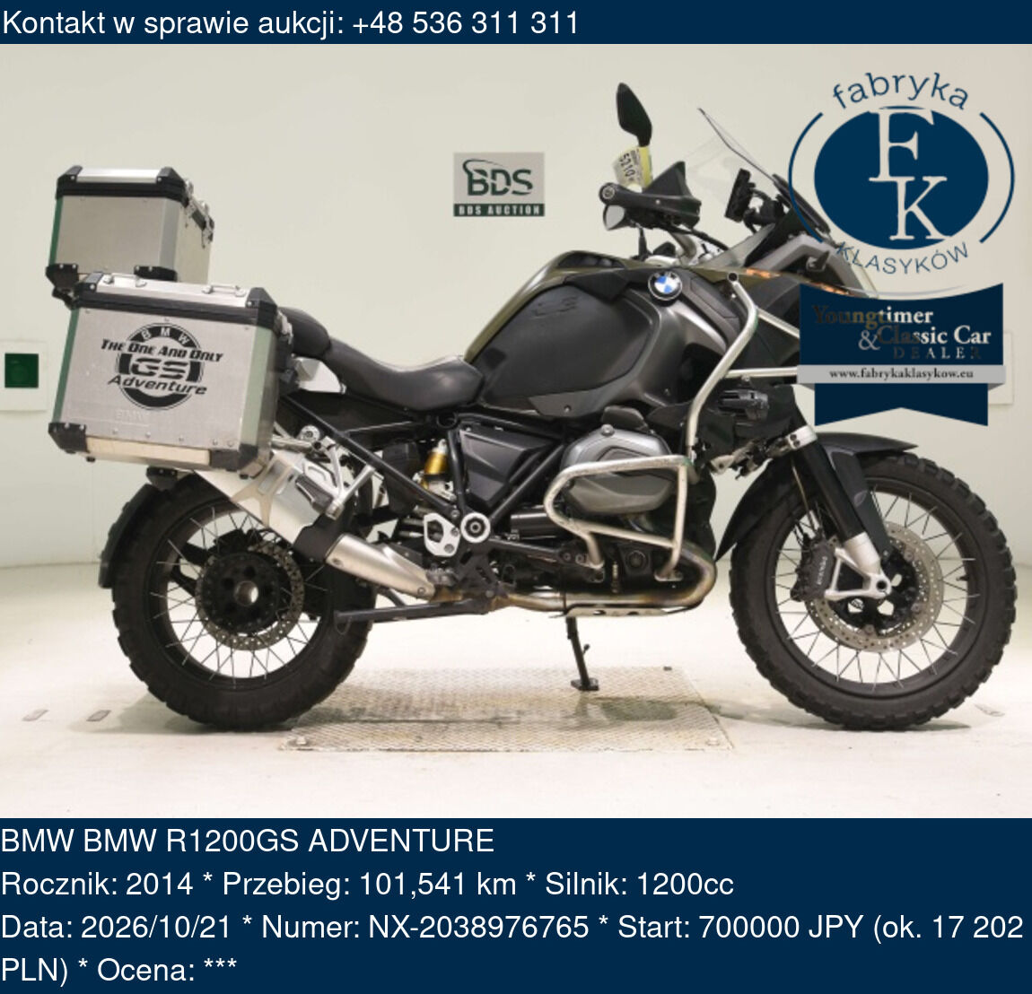 BMW BMW R1200GS ADVENTURE 2014 - zdjęcie 2