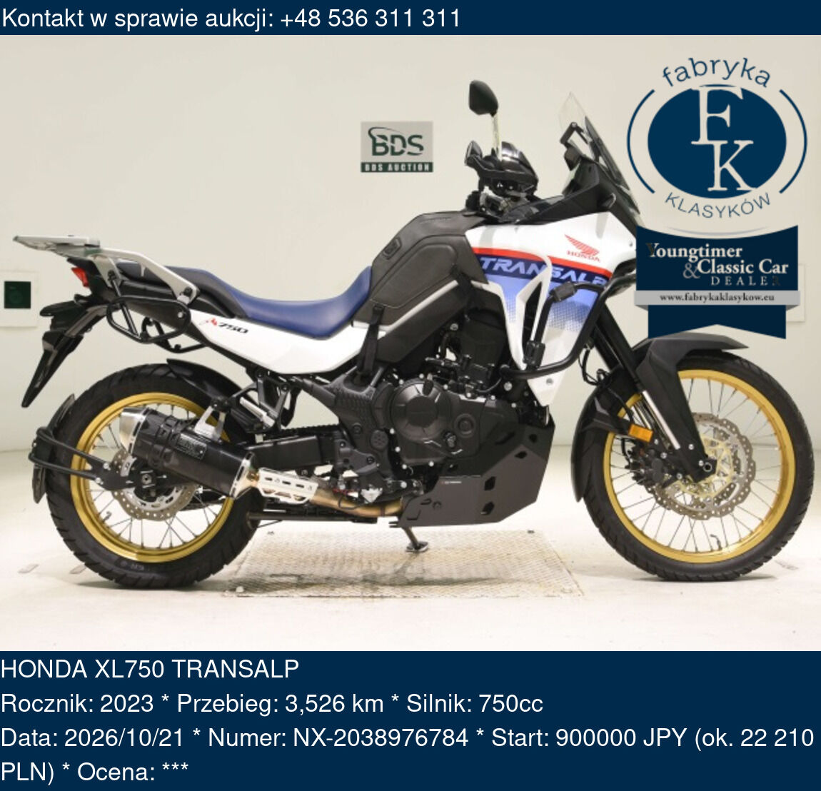 HONDA XL750 TRANSALP 2023 - zdjęcie 2