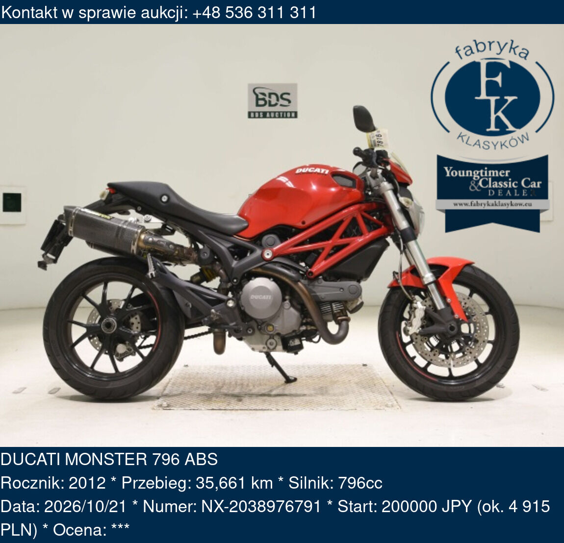 DUCATI MONSTER 796 ABS 2012 - zdjęcie 2