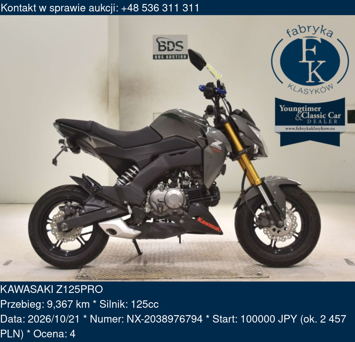 KAWASAKI Z125PRO  - zdjęcie 2