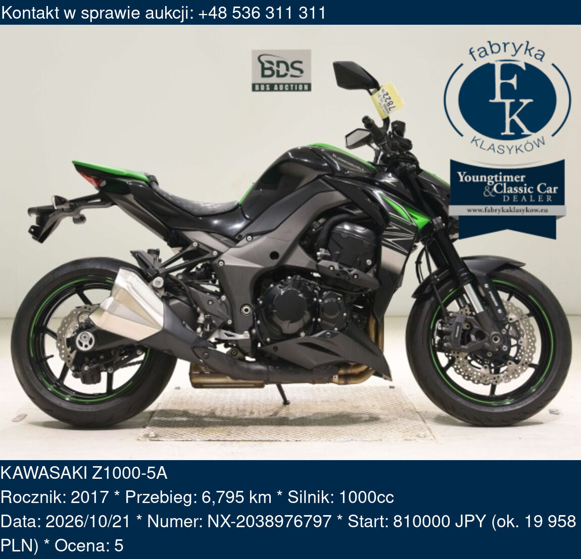 KAWASAKI Z1000-5A 2017 - zdjęcie 2