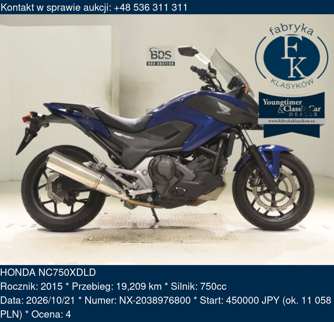 HONDA NC750XDLD 2015 - zdjęcie 2