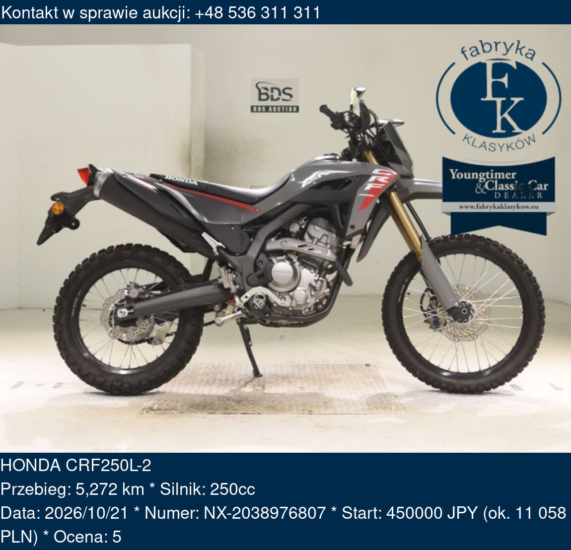 HONDA CRF250L-2  - zdjęcie 2