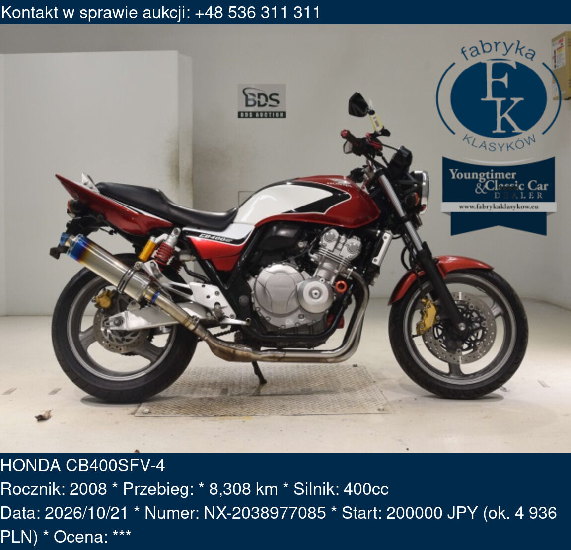 HONDA CB400SFV-4 2008 - zdjęcie 2