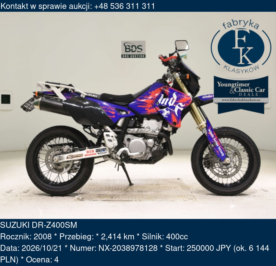 SUZUKI DR-Z400SM 2008 - zdjęcie 2