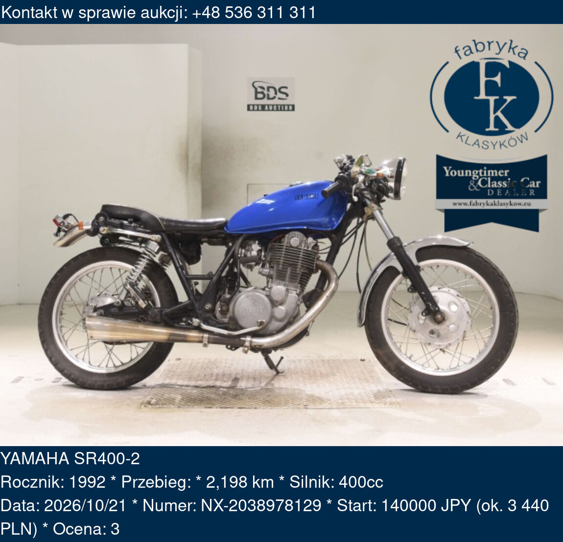 YAMAHA SR400-2 1992 - zdjęcie 2