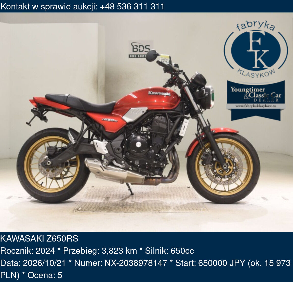 KAWASAKI Z650RS 2024 - zdjęcie 2