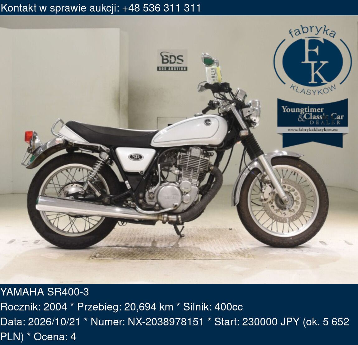 YAMAHA SR400-3 2004 - zdjęcie 2