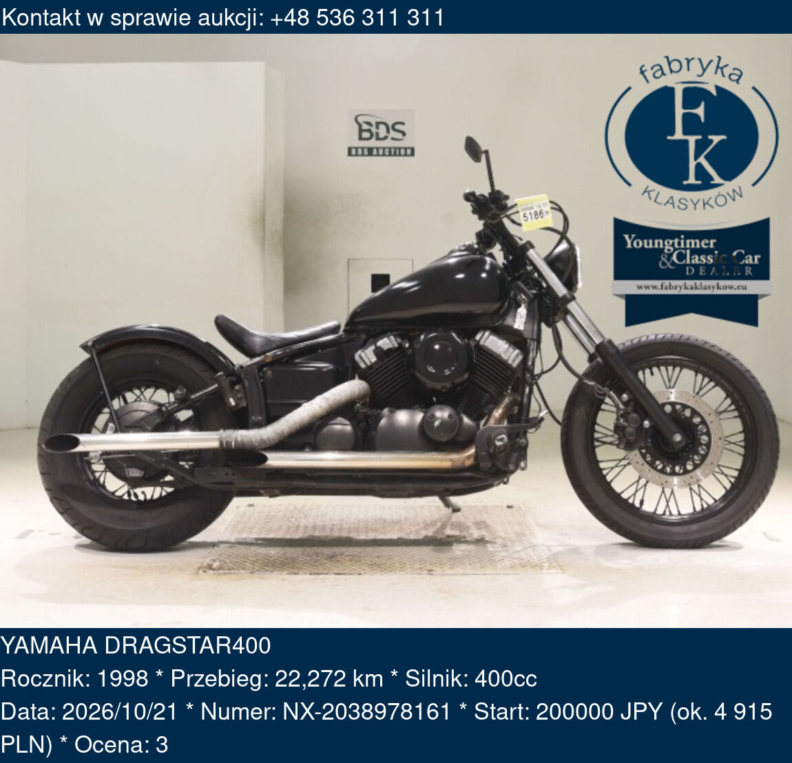 YAMAHA DRAGSTAR400 1998 - zdjęcie 2