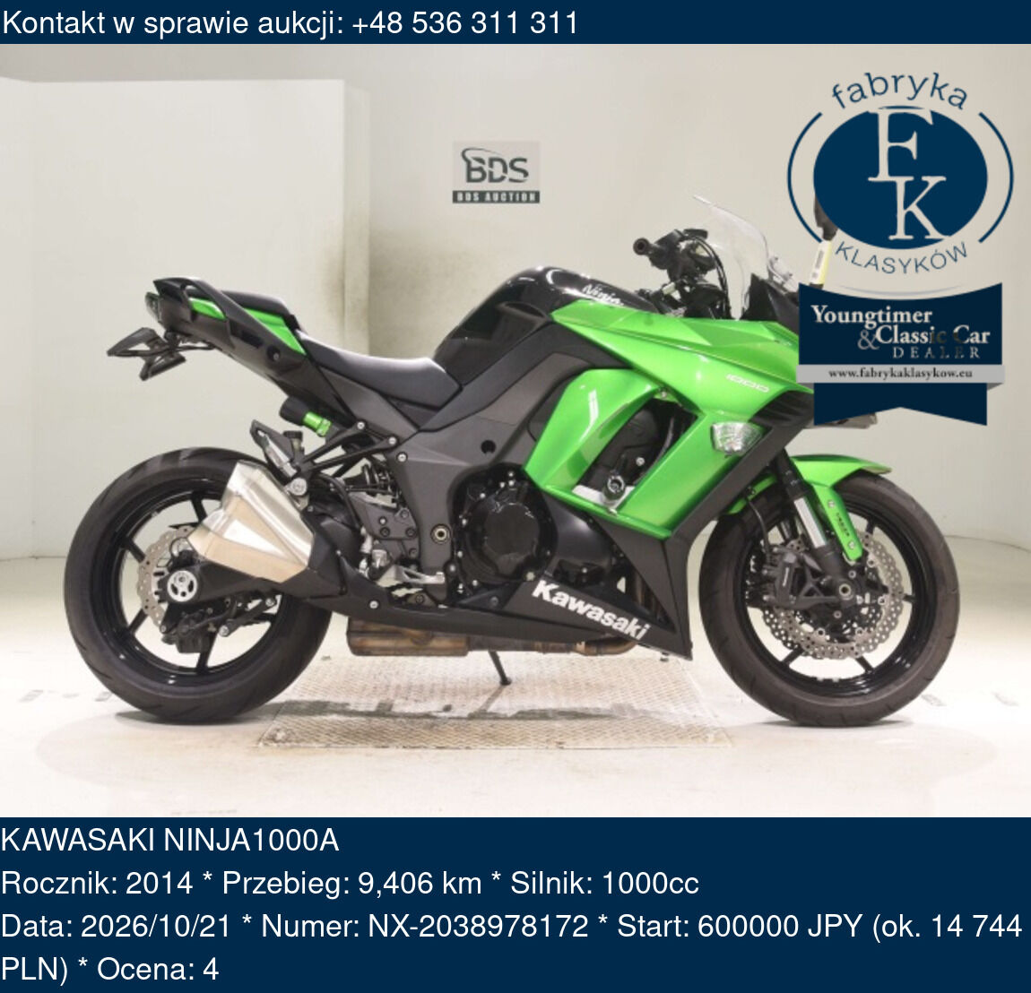 KAWASAKI NINJA1000A 2014 - zdjęcie 2
