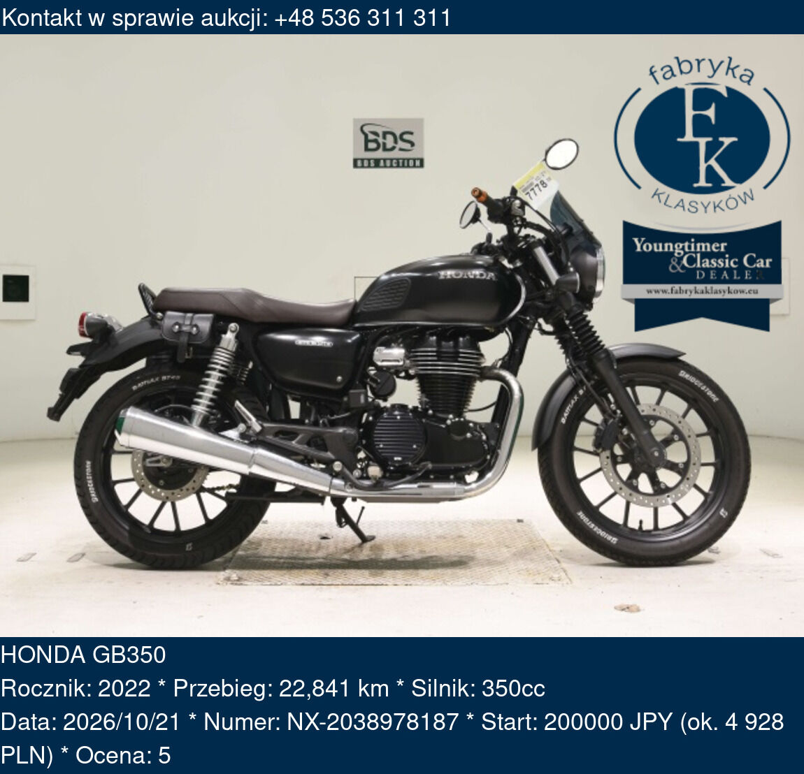 HONDA GB350 2022 - zdjęcie 2