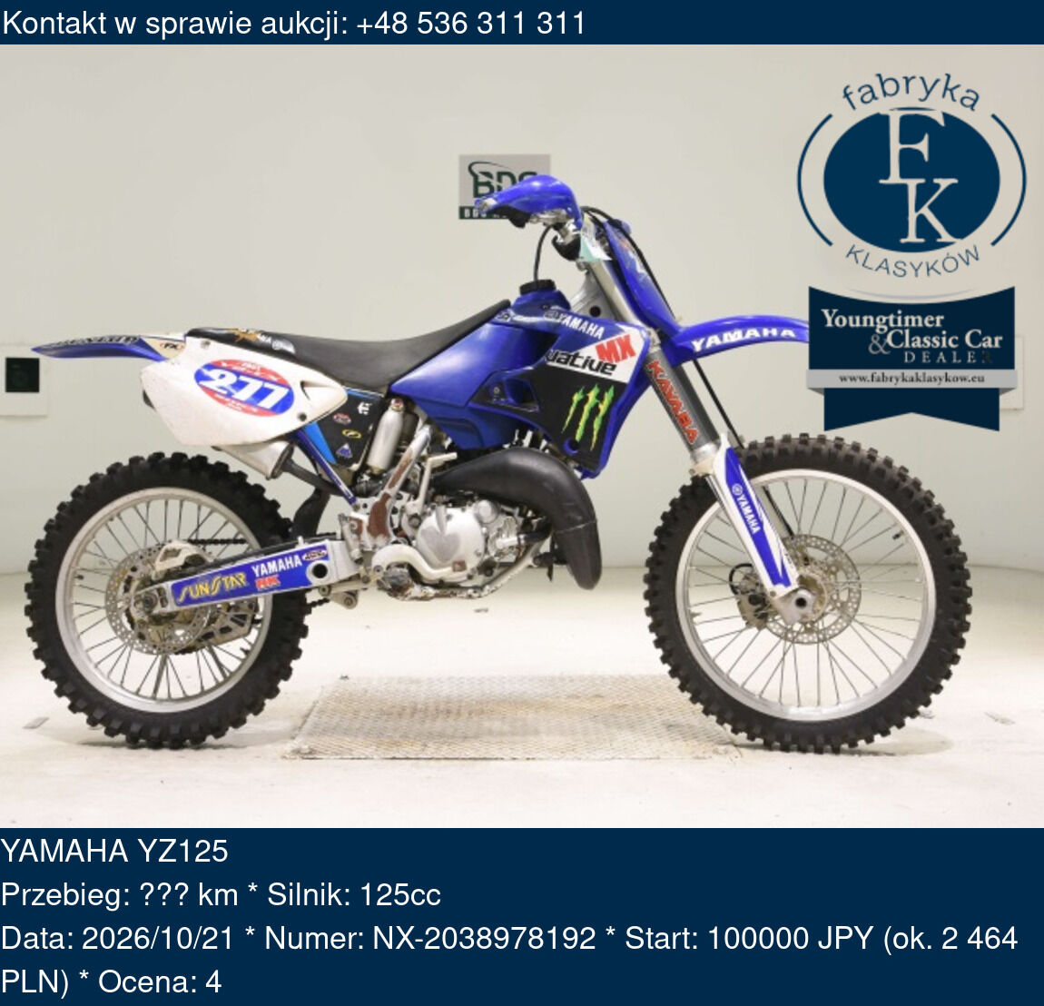 YAMAHA YZ125  - zdjęcie 2
