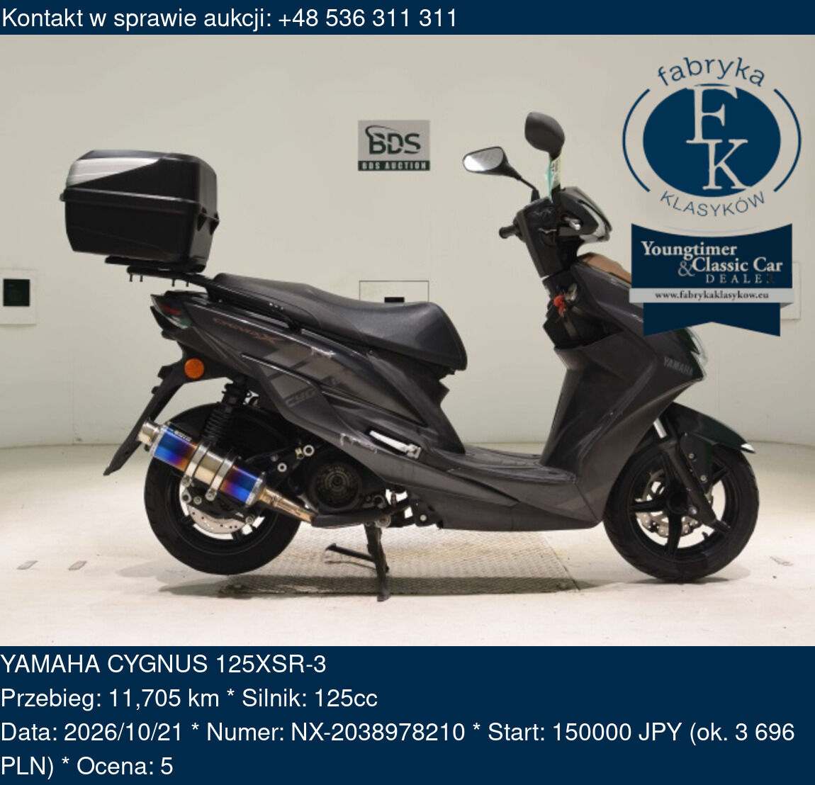 YAMAHA CYGNUS 125XSR-3  - zdjęcie 2