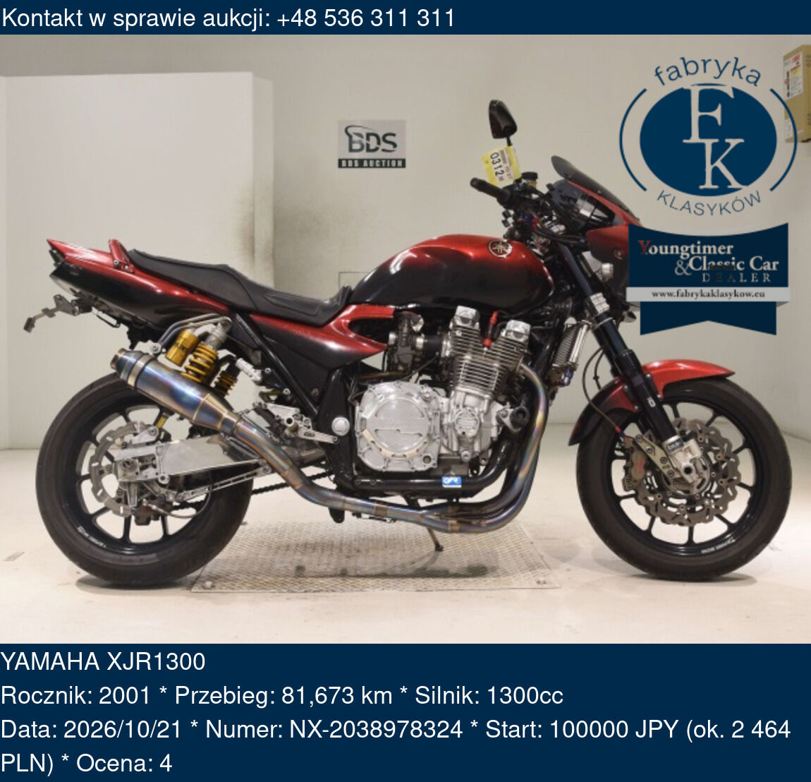 YAMAHA XJR1300 2001 - zdjęcie 2