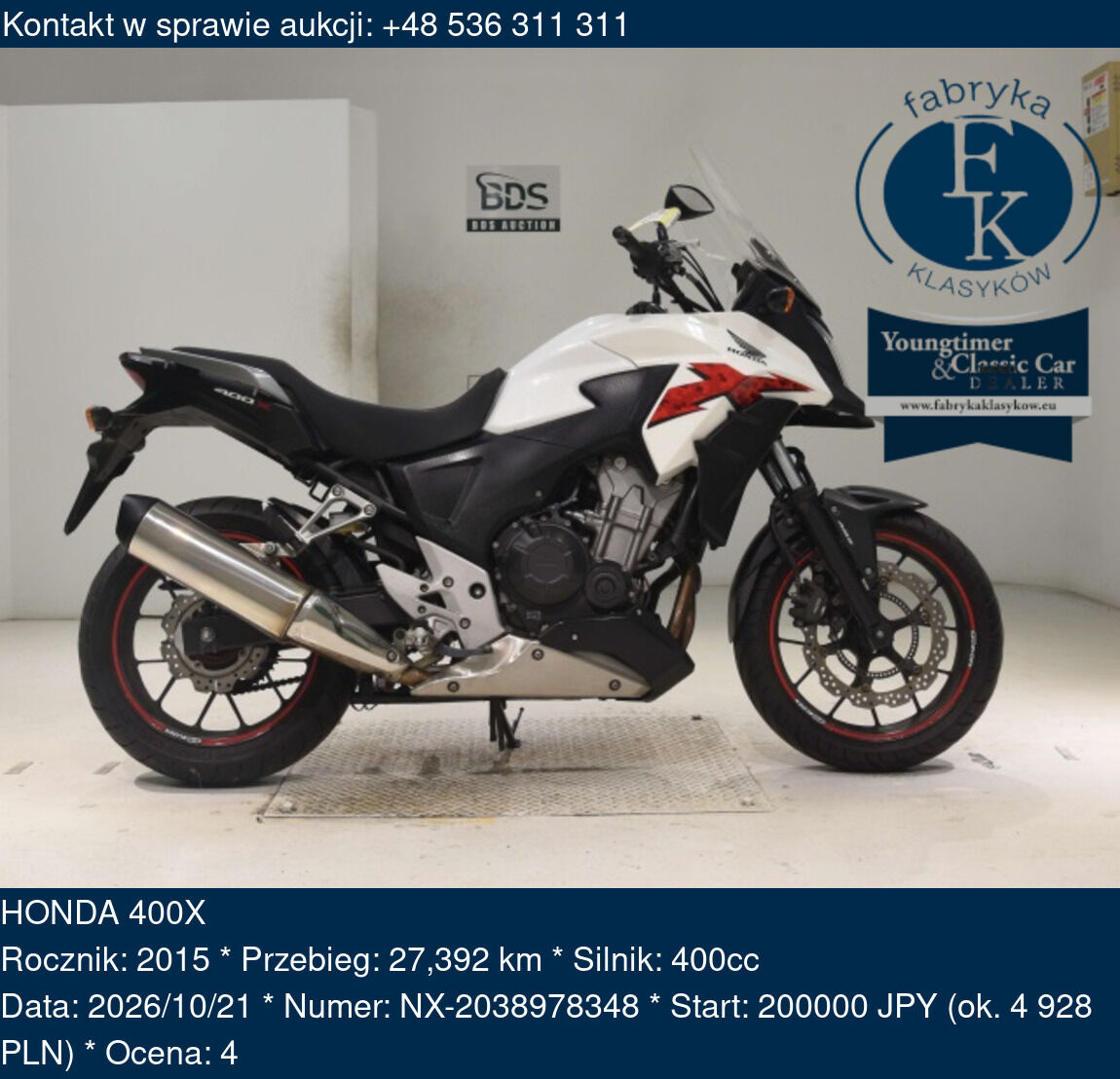 HONDA 400X 2015 - zdjęcie 2