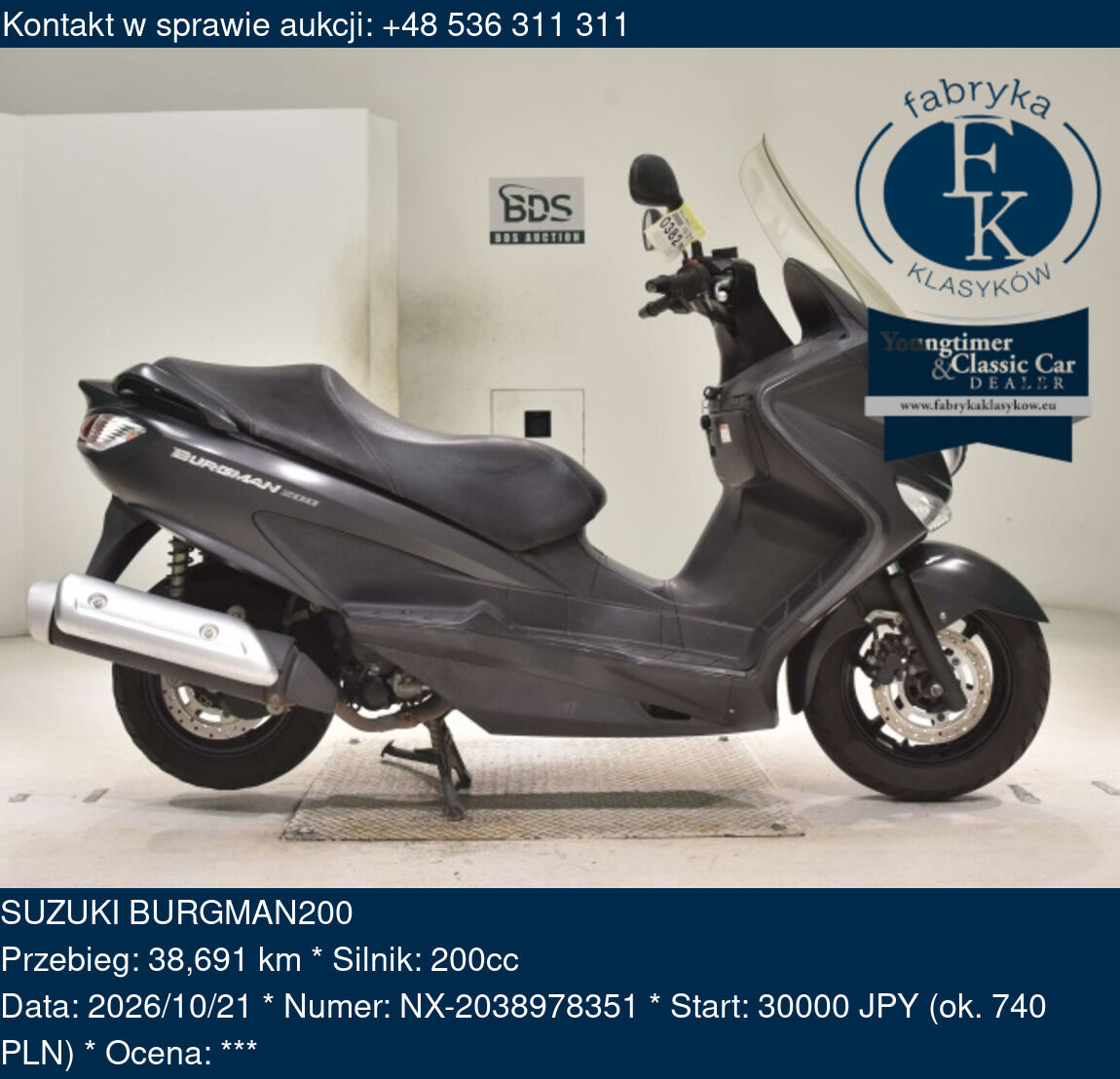 SUZUKI BURGMAN200  - zdjęcie 2