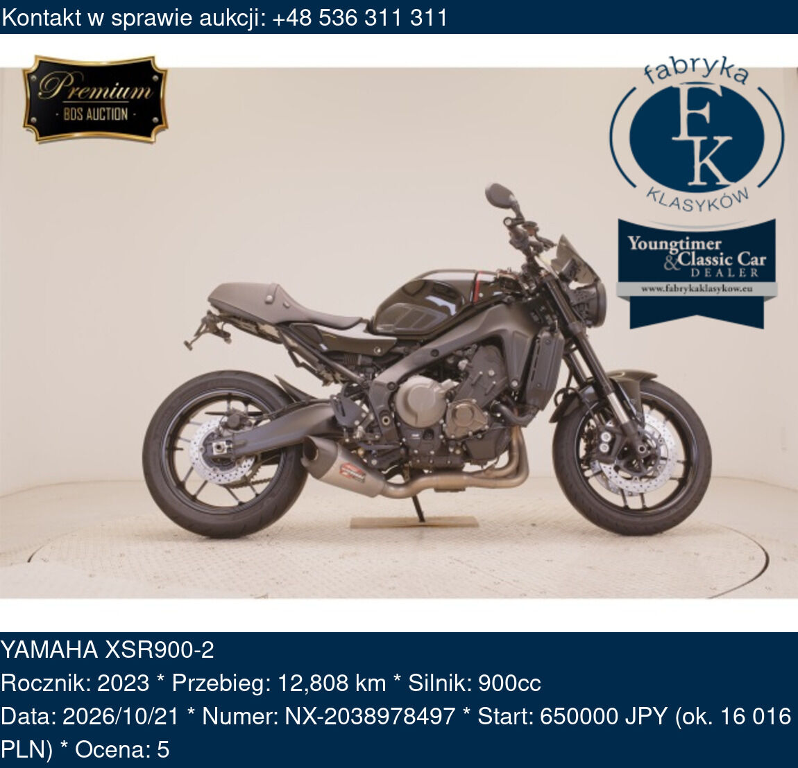 YAMAHA XSR900-2 2023 - zdjęcie 2