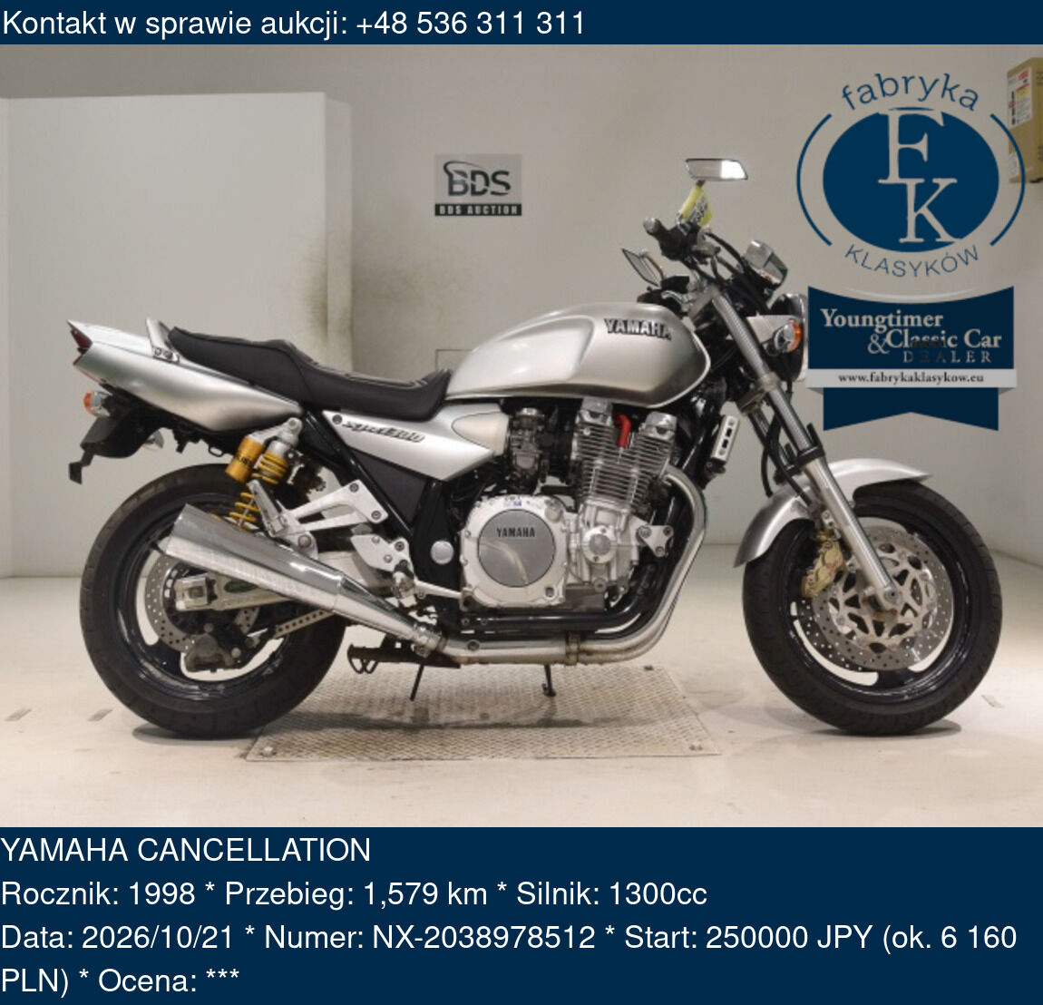 YAMAHA CANCELLATION 1998 - zdjęcie 2