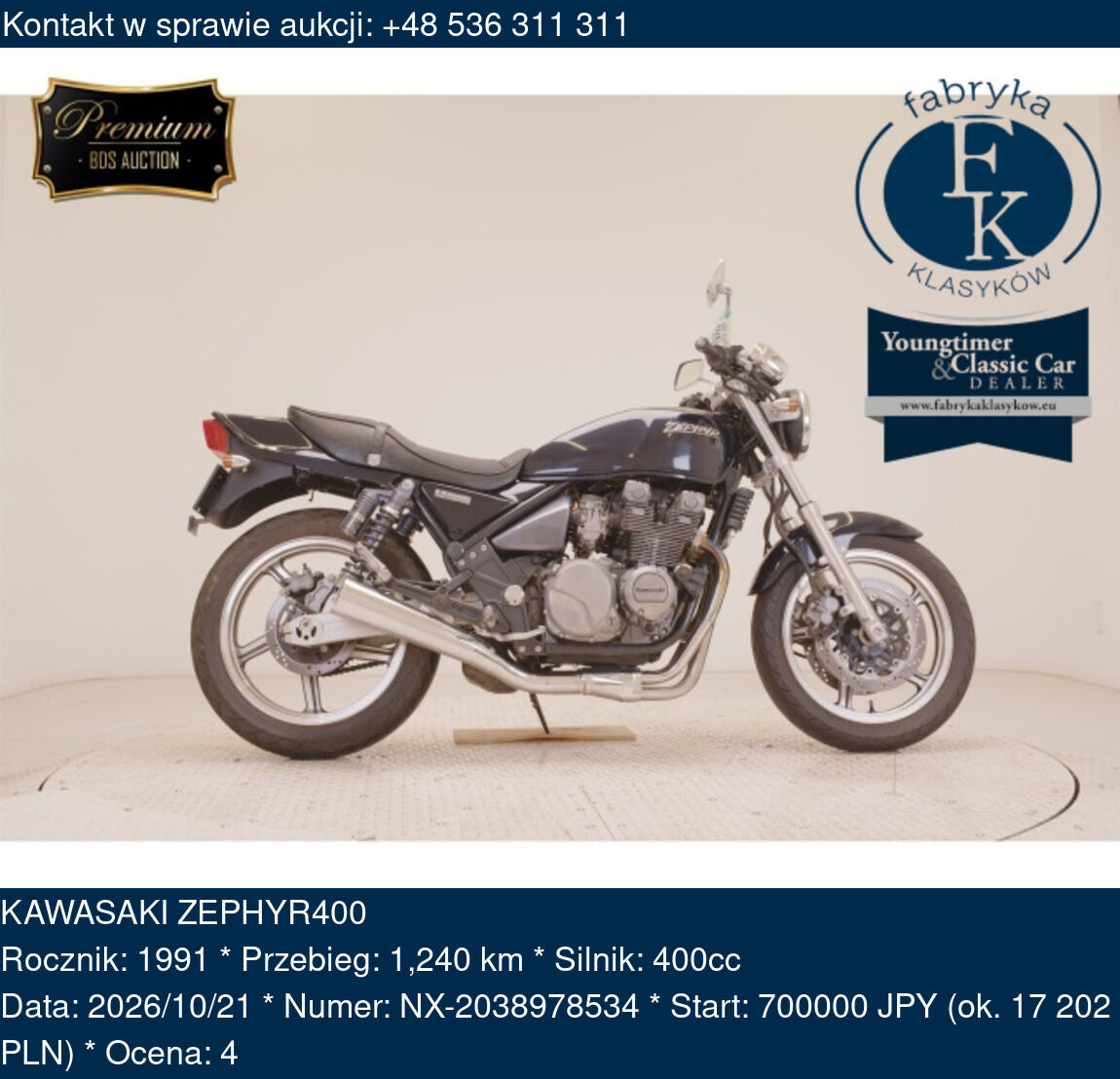 KAWASAKI ZEPHYR400 1991 - zdjęcie 2