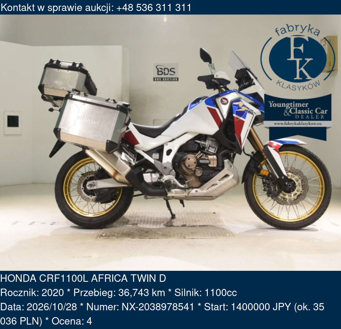 HONDA CRF1100L AFRICA TWIN D 2020 - zdjęcie 2
