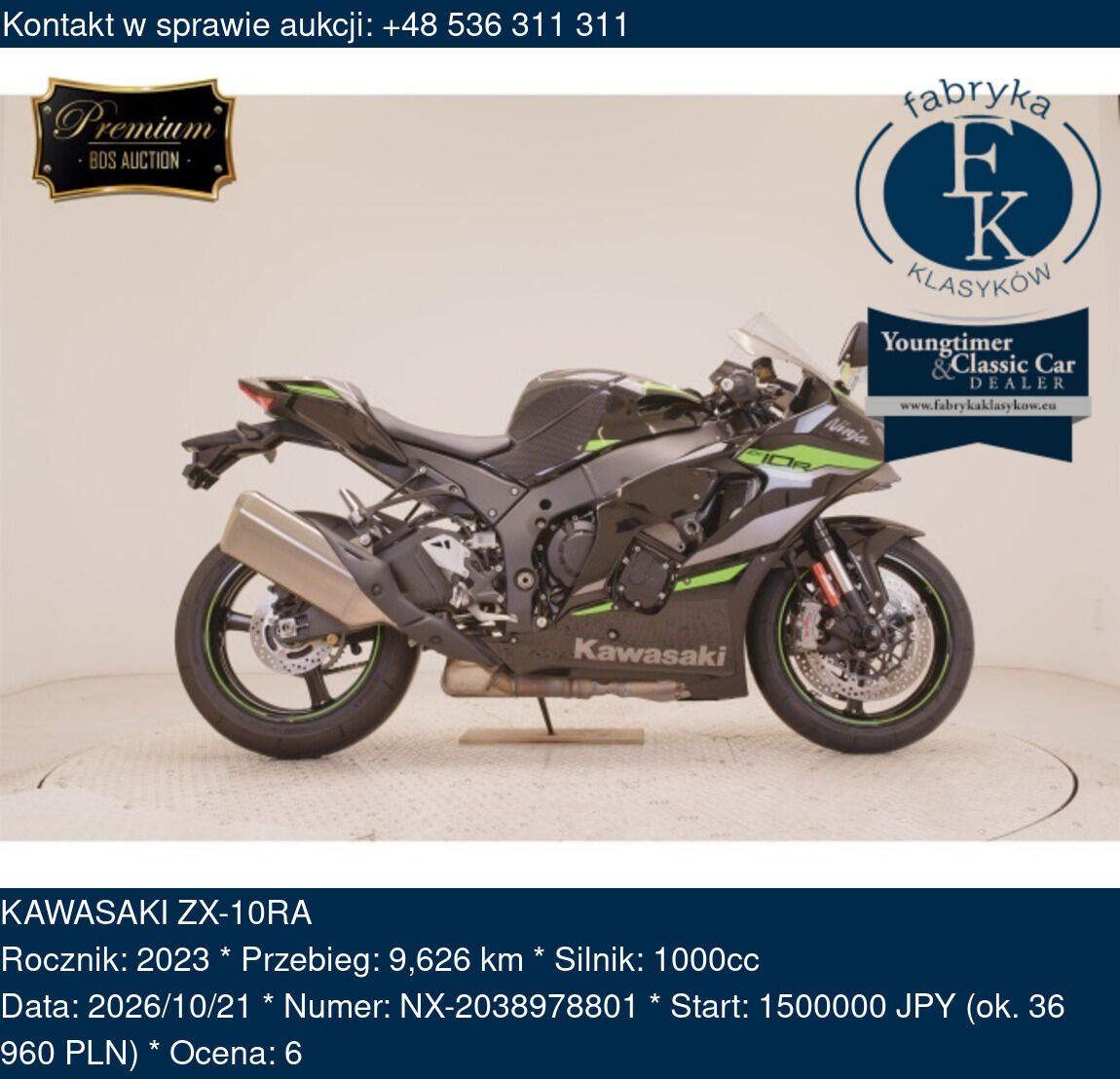 KAWASAKI ZX-10RA 2023 - zdjęcie 2