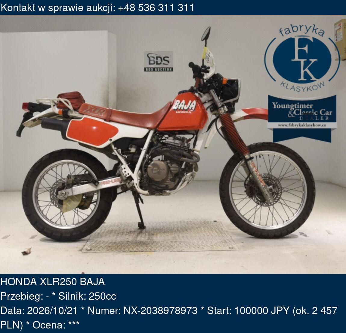 HONDA XLR250 BAJA  - zdjęcie 2