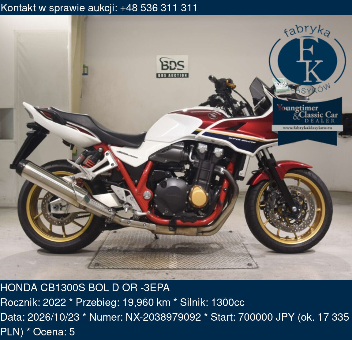 HONDA CB1300S BOL D OR -3EPA 2022 - zdjęcie 2