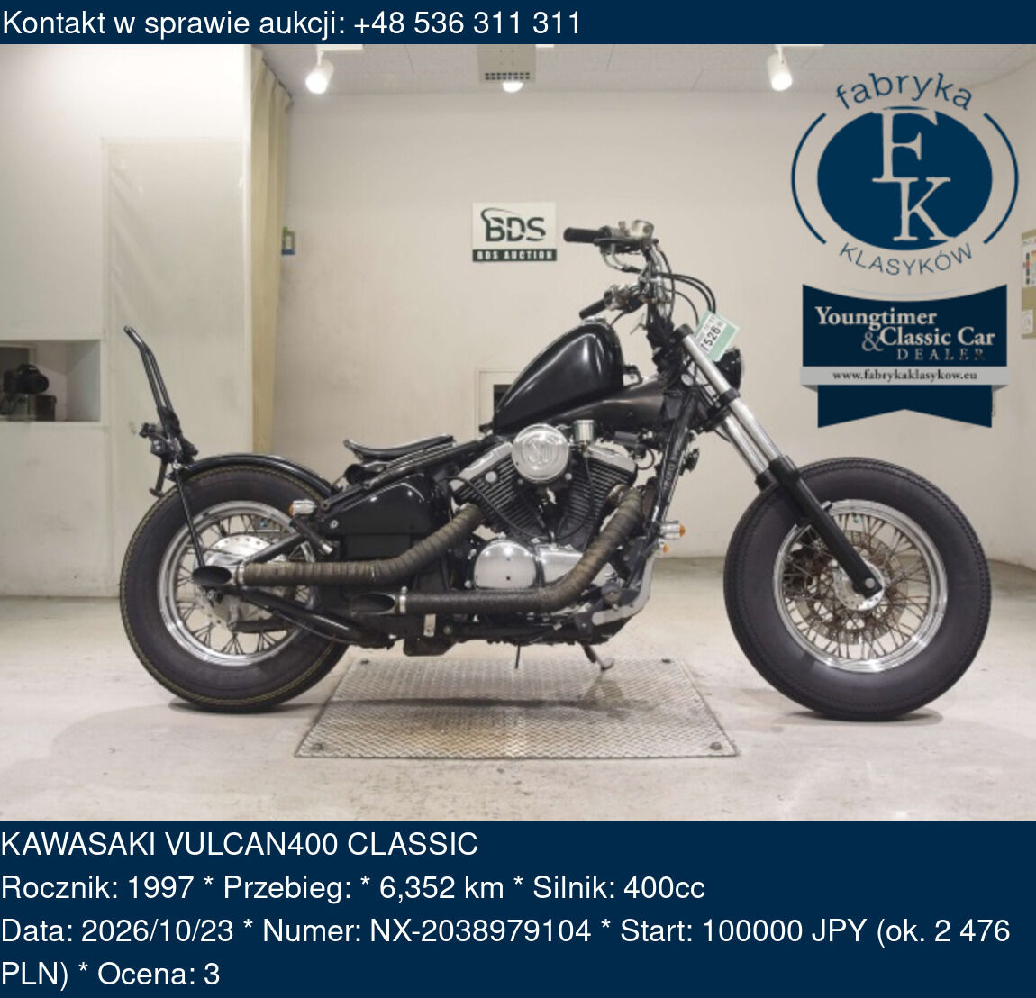 KAWASAKI VULCAN400 CLASSIC 1997 - zdjęcie 2