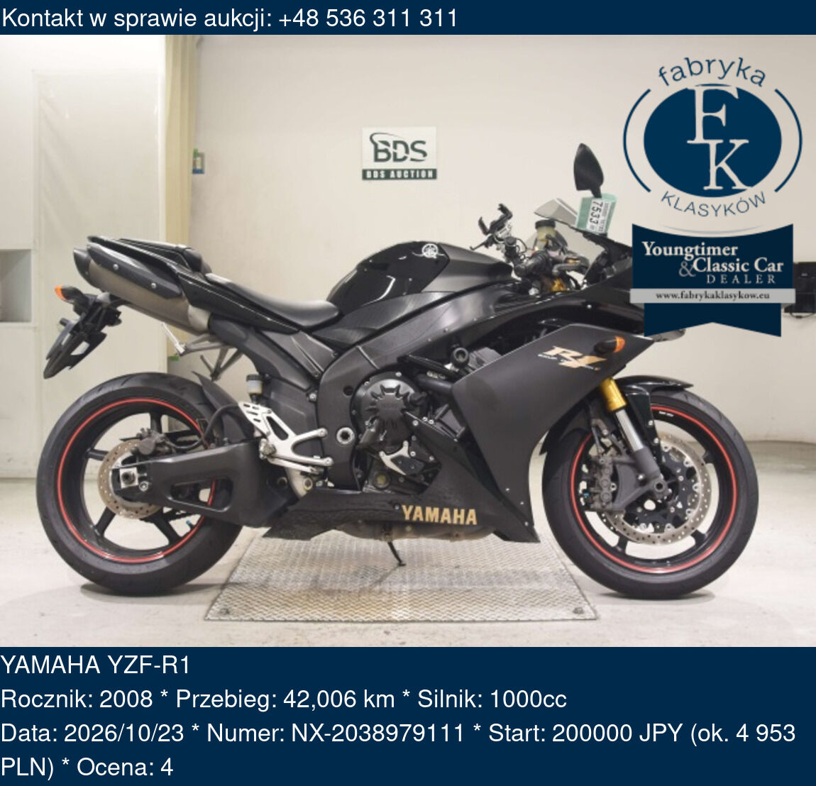 YAMAHA YZF-R1 2008 - zdjęcie 2