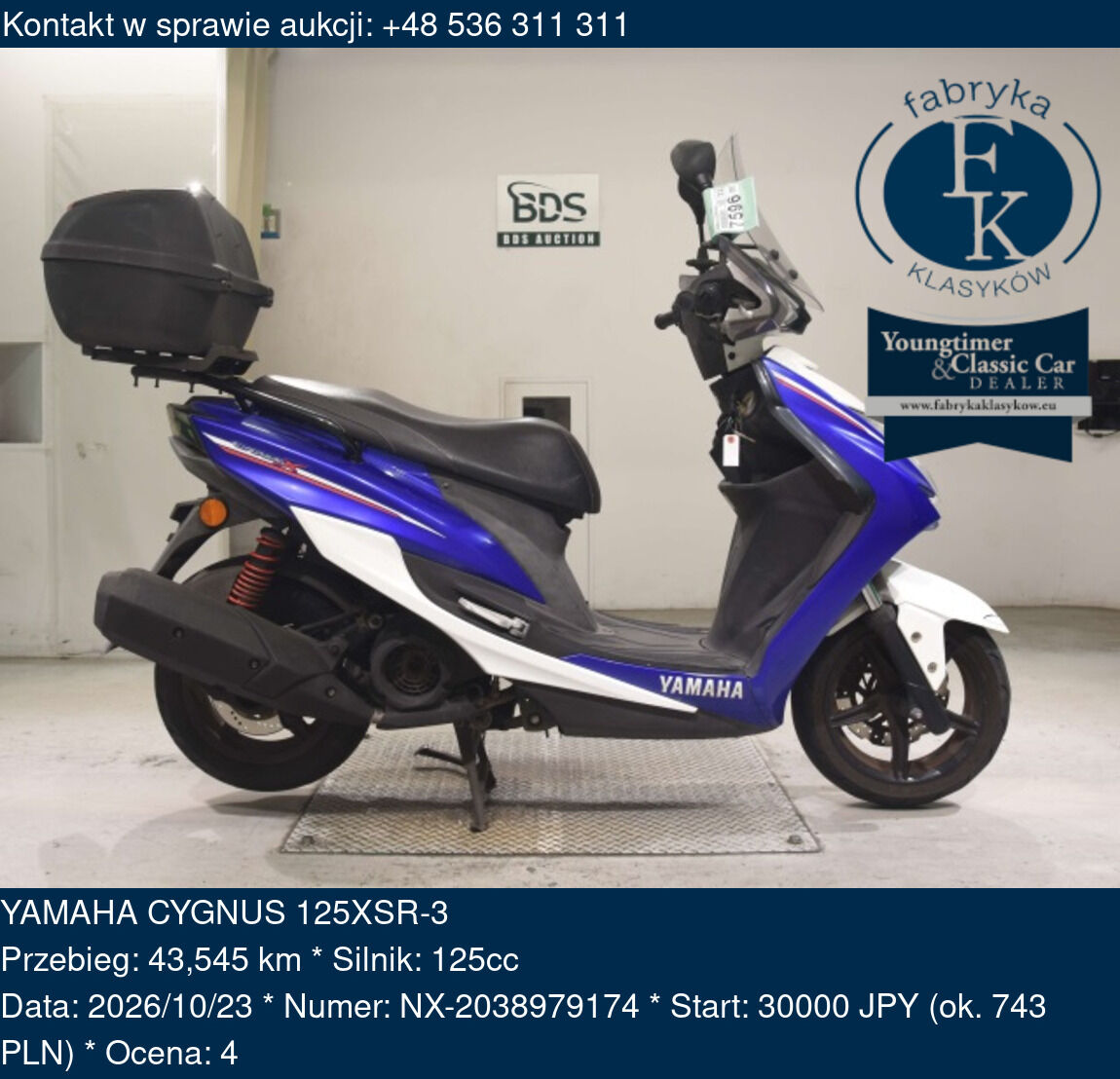 YAMAHA CYGNUS 125XSR-3  - zdjęcie 2