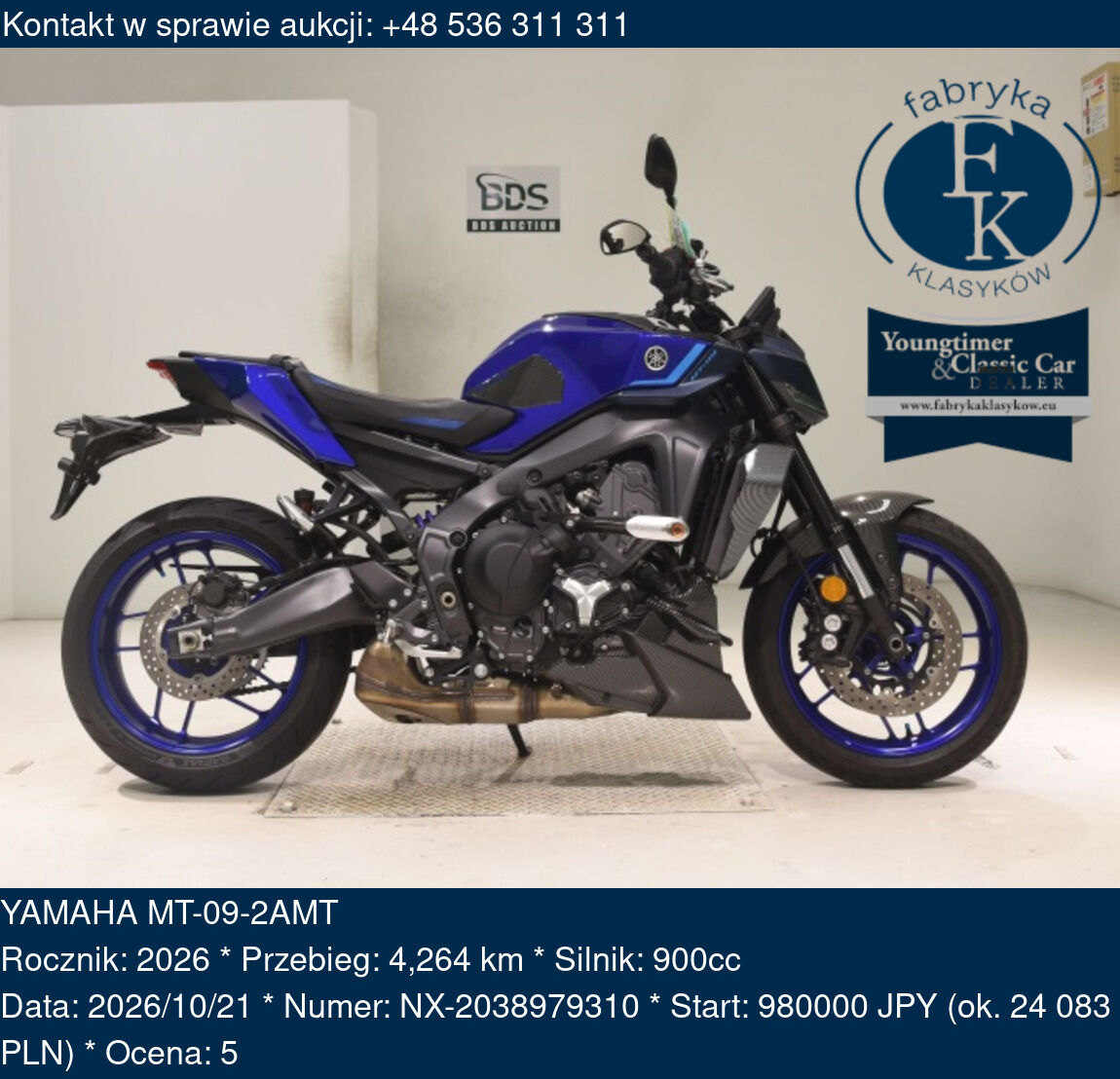 YAMAHA MT-09-2AMT 2026 - zdjęcie 2