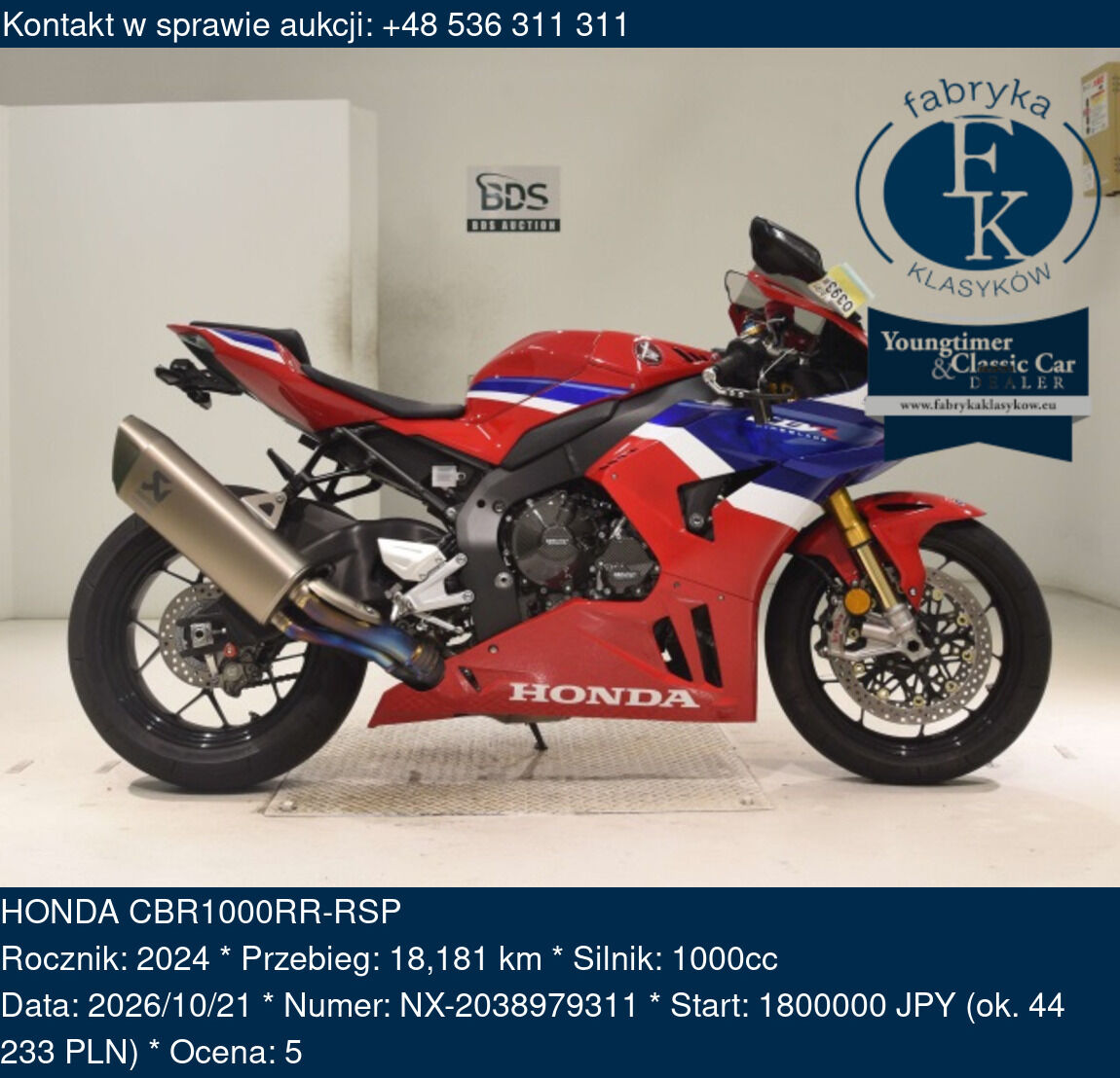 HONDA CBR1000RR-RSP 2024 - zdjęcie 2