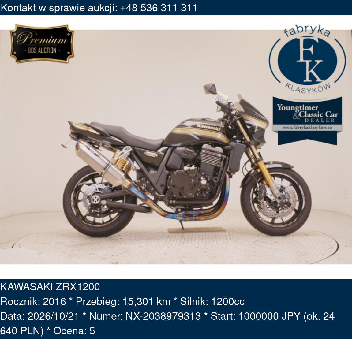 KAWASAKI ZRX1200 2016 - zdjęcie 2