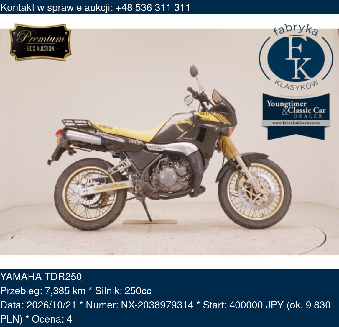 YAMAHA TDR250  - zdjęcie 2