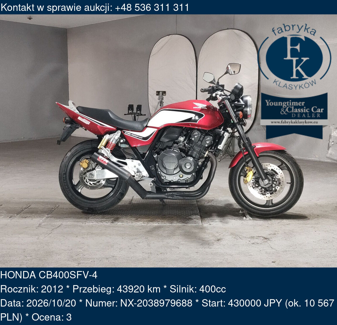 HONDA CB400SFV-4 2012 - zdjęcie 2
