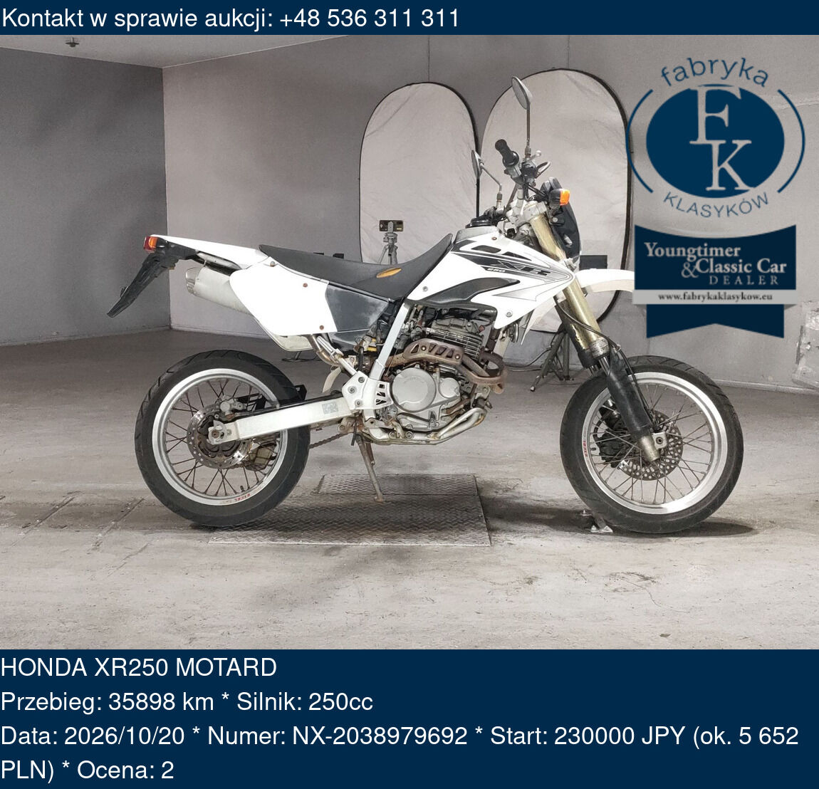 HONDA XR250 MOTARD  - zdjęcie 2