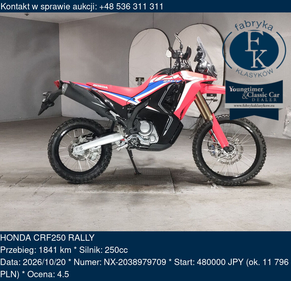 HONDA CRF250 RALLY  - zdjęcie 2