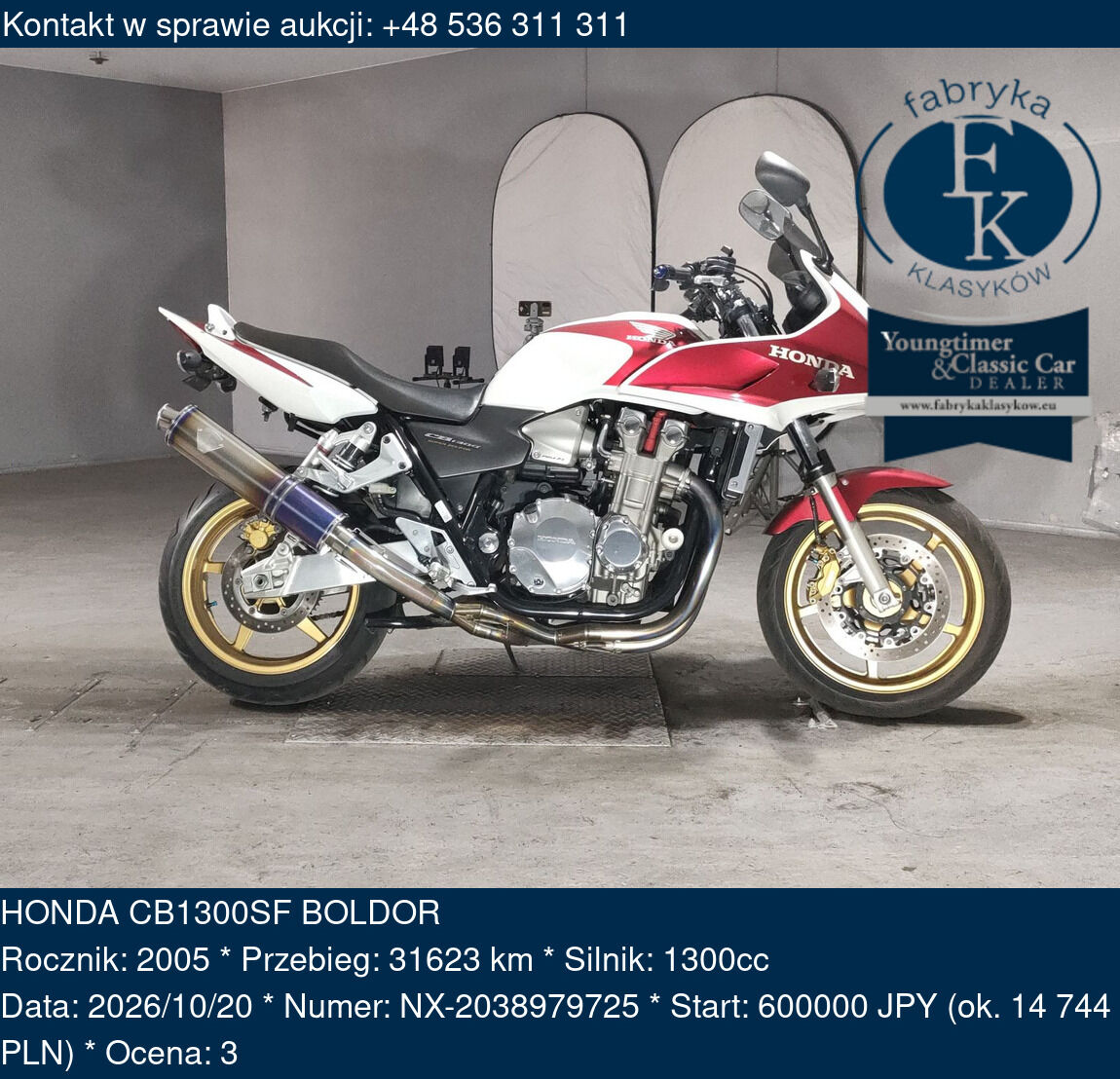 HONDA CB1300SF BOLDOR 2005 - zdjęcie 2