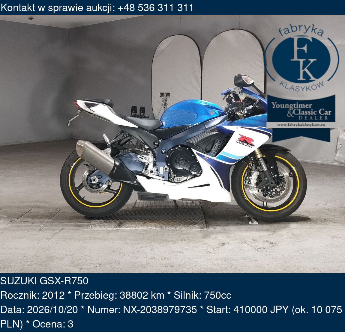 SUZUKI GSX-R750 2012 - zdjęcie 2