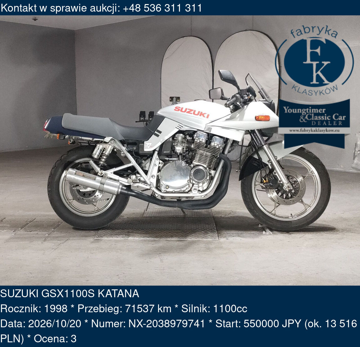 SUZUKI GSX1100S KATANA 1998 - zdjęcie 2