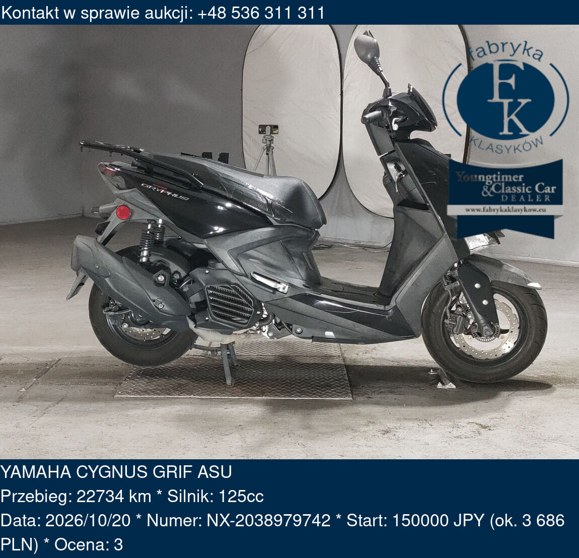 YAMAHA CYGNUS GRIF ASU  - zdjęcie 2