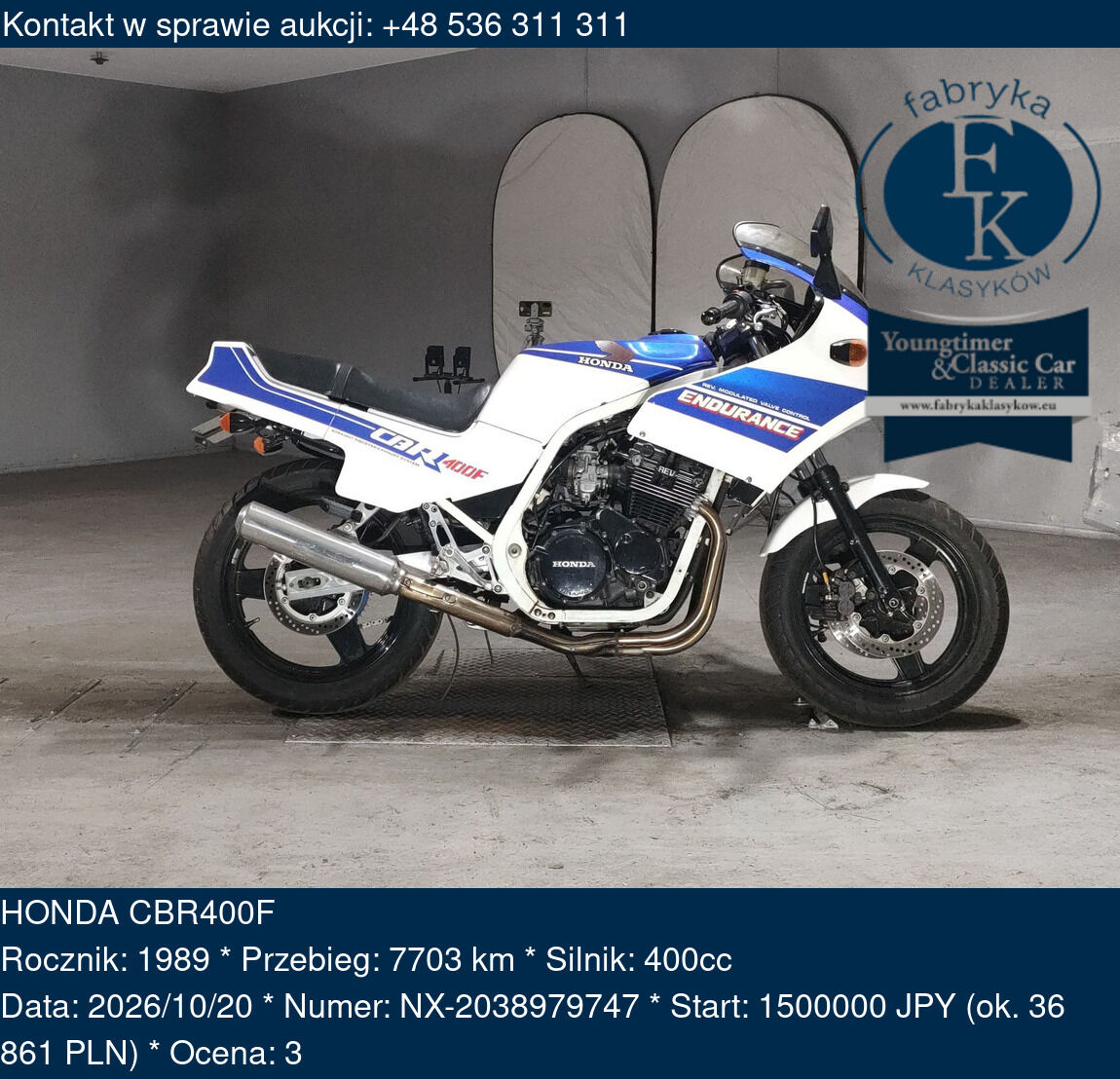 HONDA CBR400F 1989 - zdjęcie 2