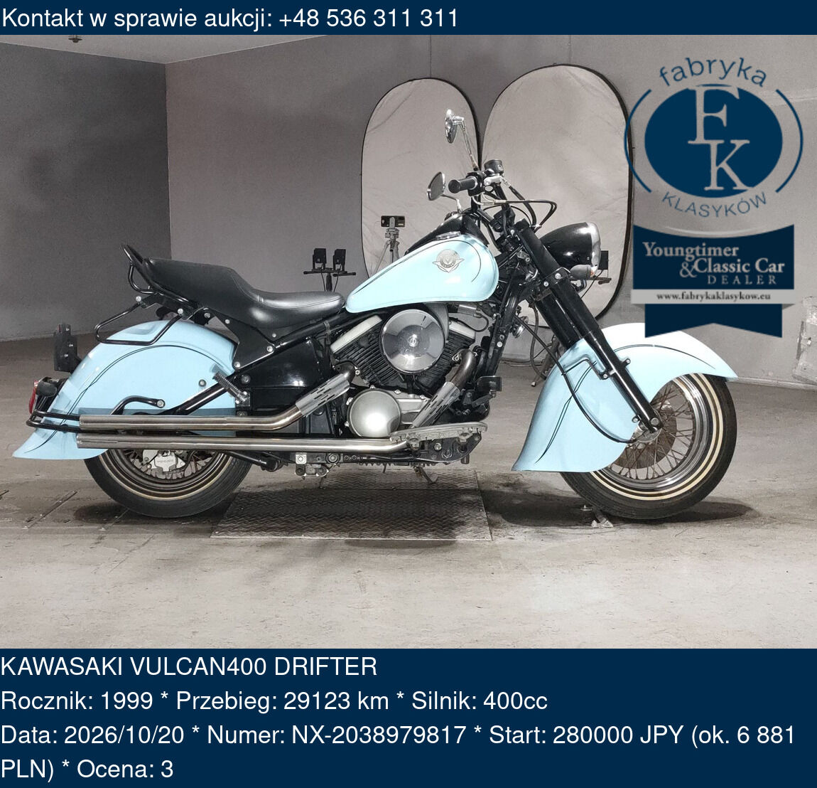 KAWASAKI VULCAN400 DRIFTER 1999 - zdjęcie 2