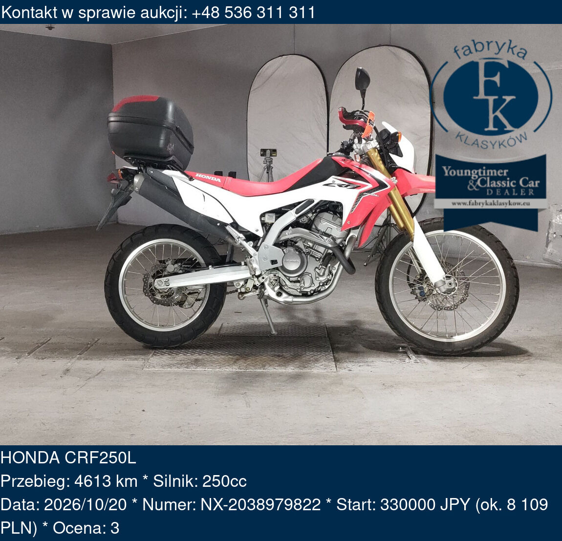 HONDA CRF250L - zdjęcie 2