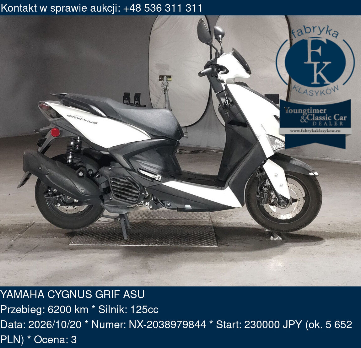 YAMAHA CYGNUS GRIF ASU  - zdjęcie 2