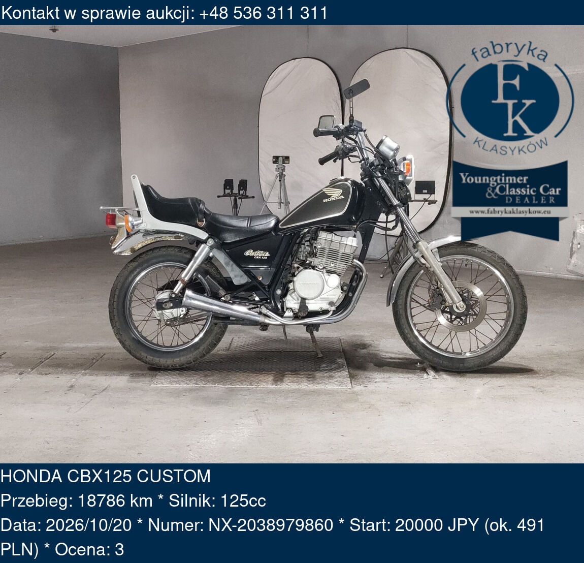 HONDA CBX125 CUSTOM  - zdjęcie 2