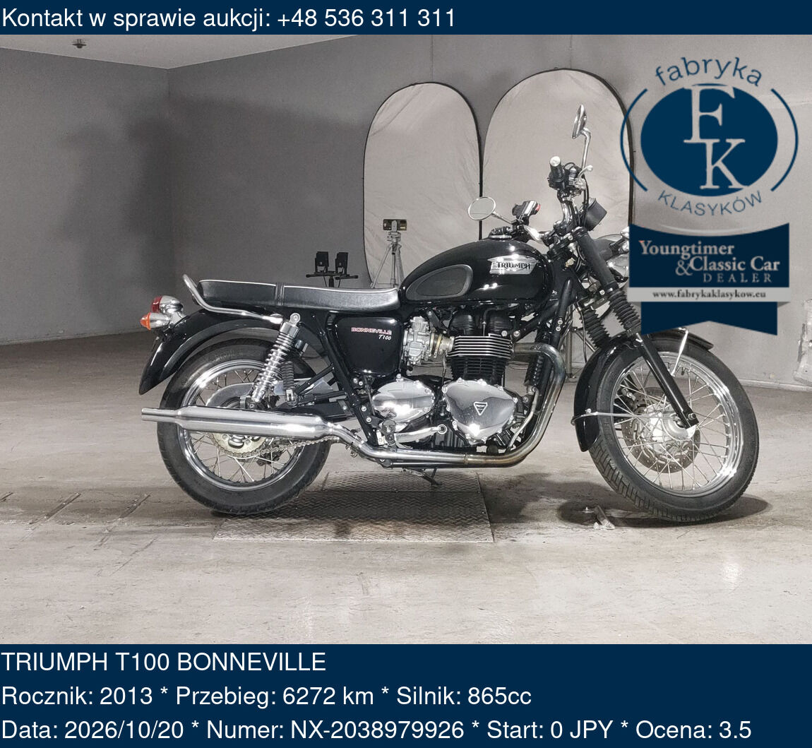 TRIUMPH T100 BONNEVILLE 2013 - zdjęcie 2