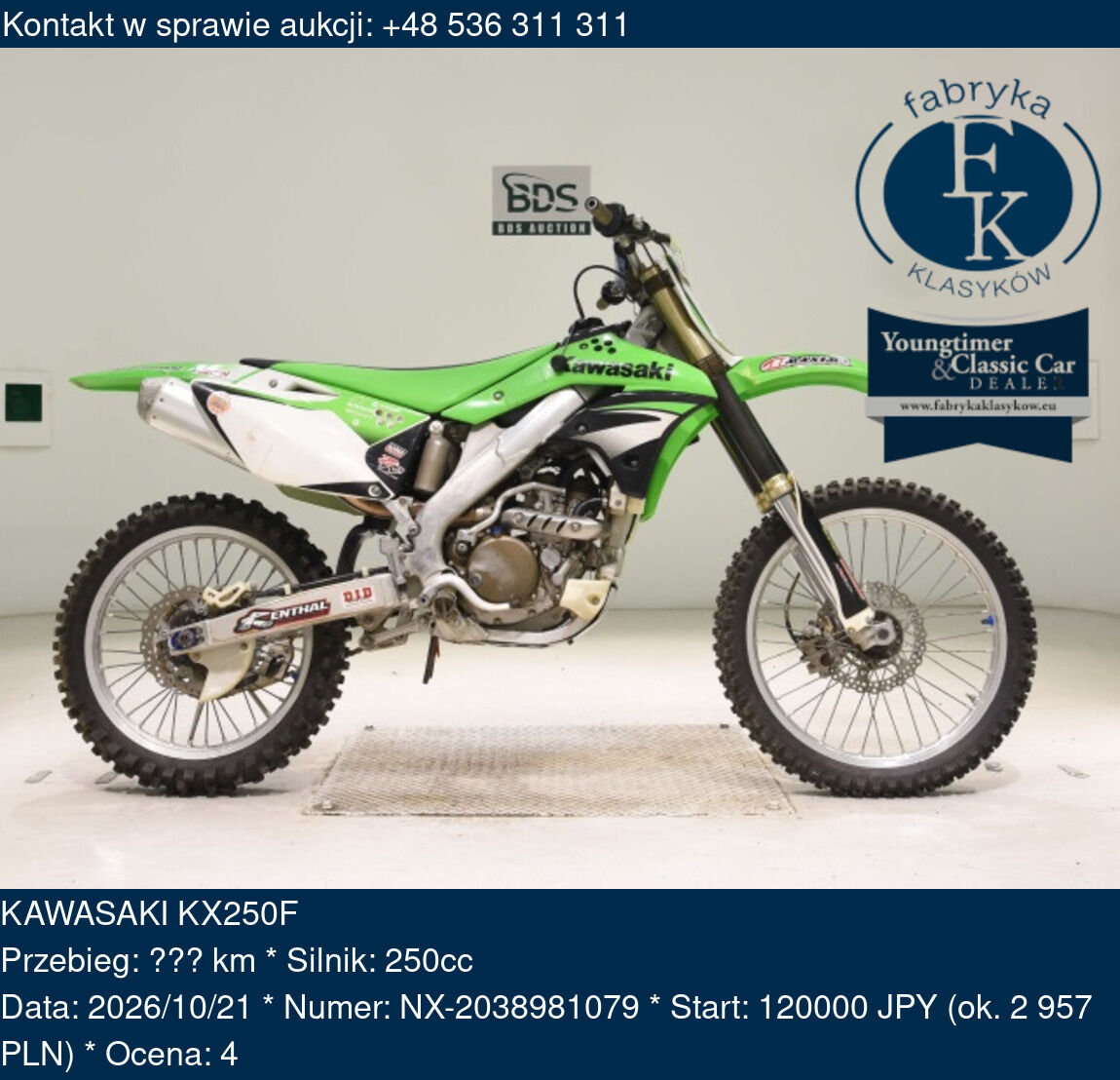 KAWASAKI KX250F  - zdjęcie 2
