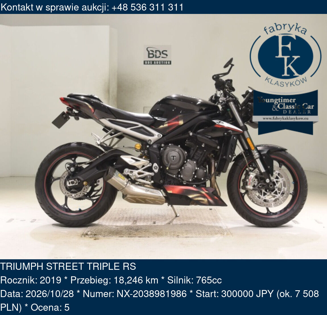 TRIUMPH STREET TRIPLE RS 2019 - zdjęcie 2